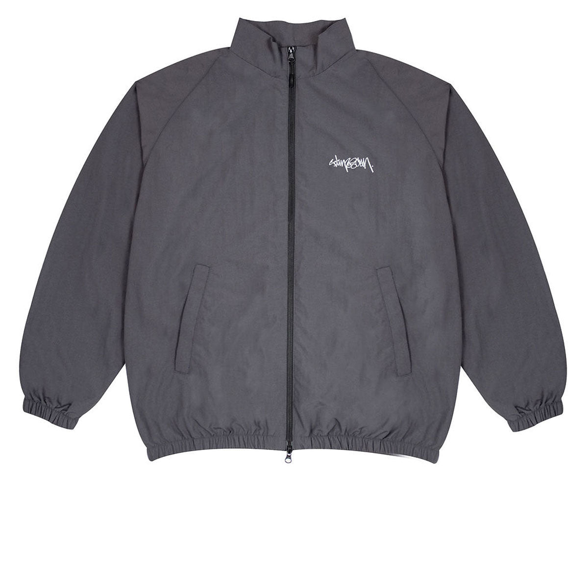 Timescan Script Logo Windbreaker Jacket - Dark Grey image 1