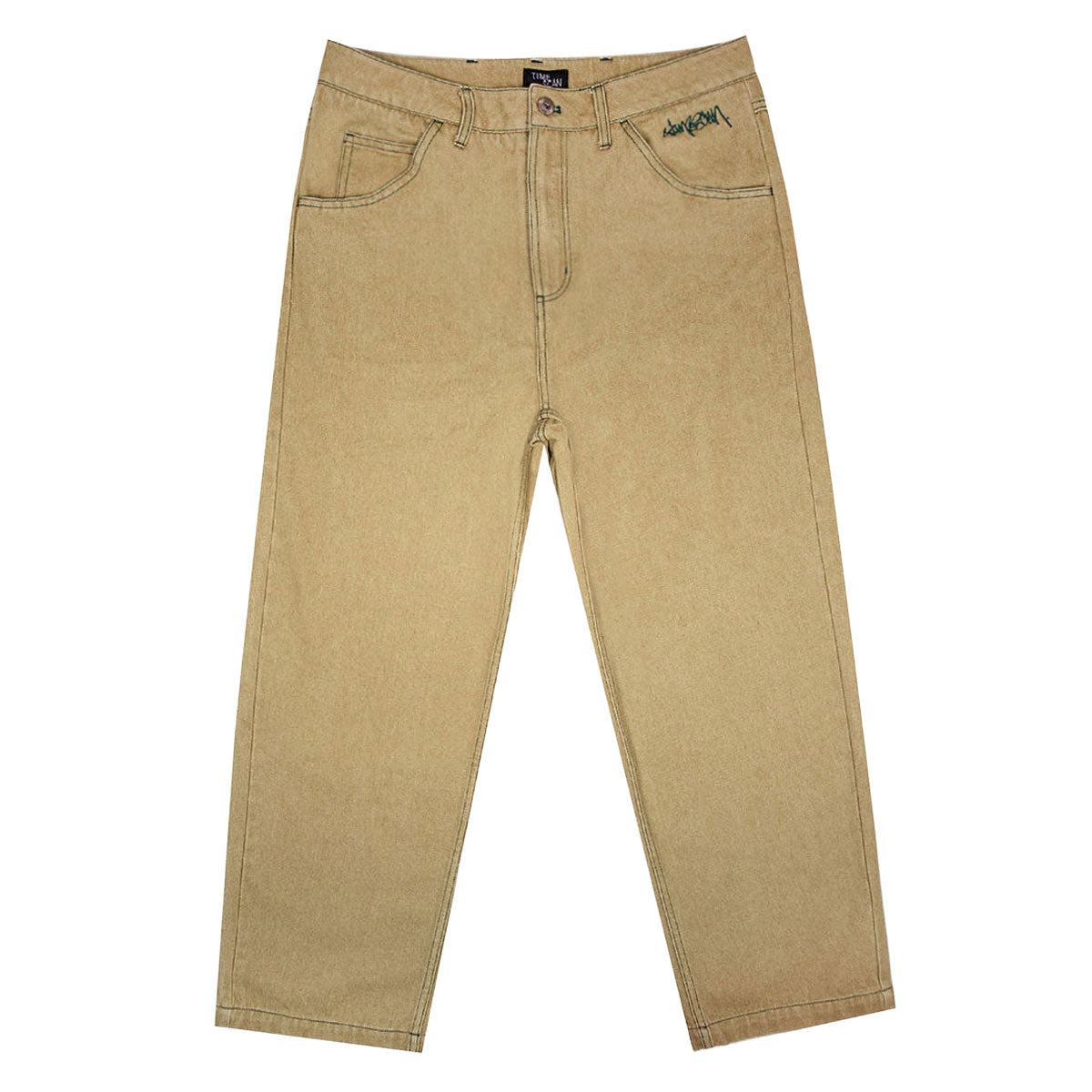 Timescan Relaxed Denim Jeans - Khaki image 1