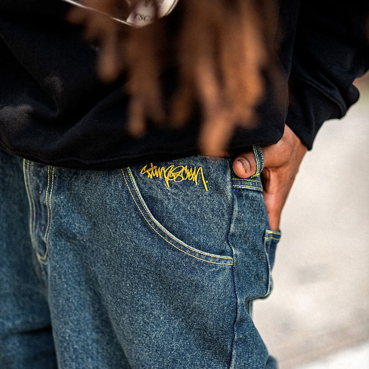 Timescan Relaxed Denim Jeans - Dark Blue image 5