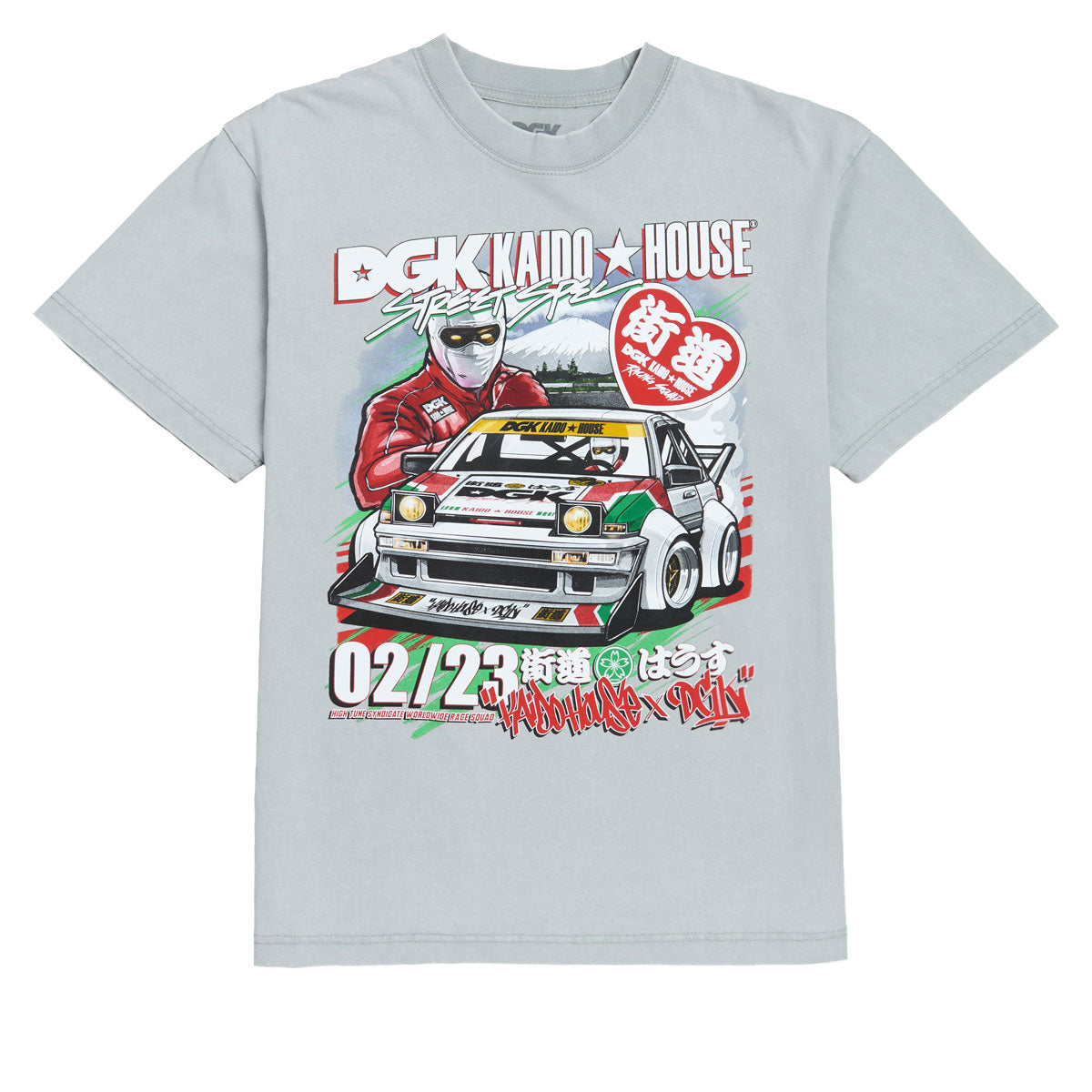 DGK x Kaido House Raceway T-Shirt - Vintage Gray image 1