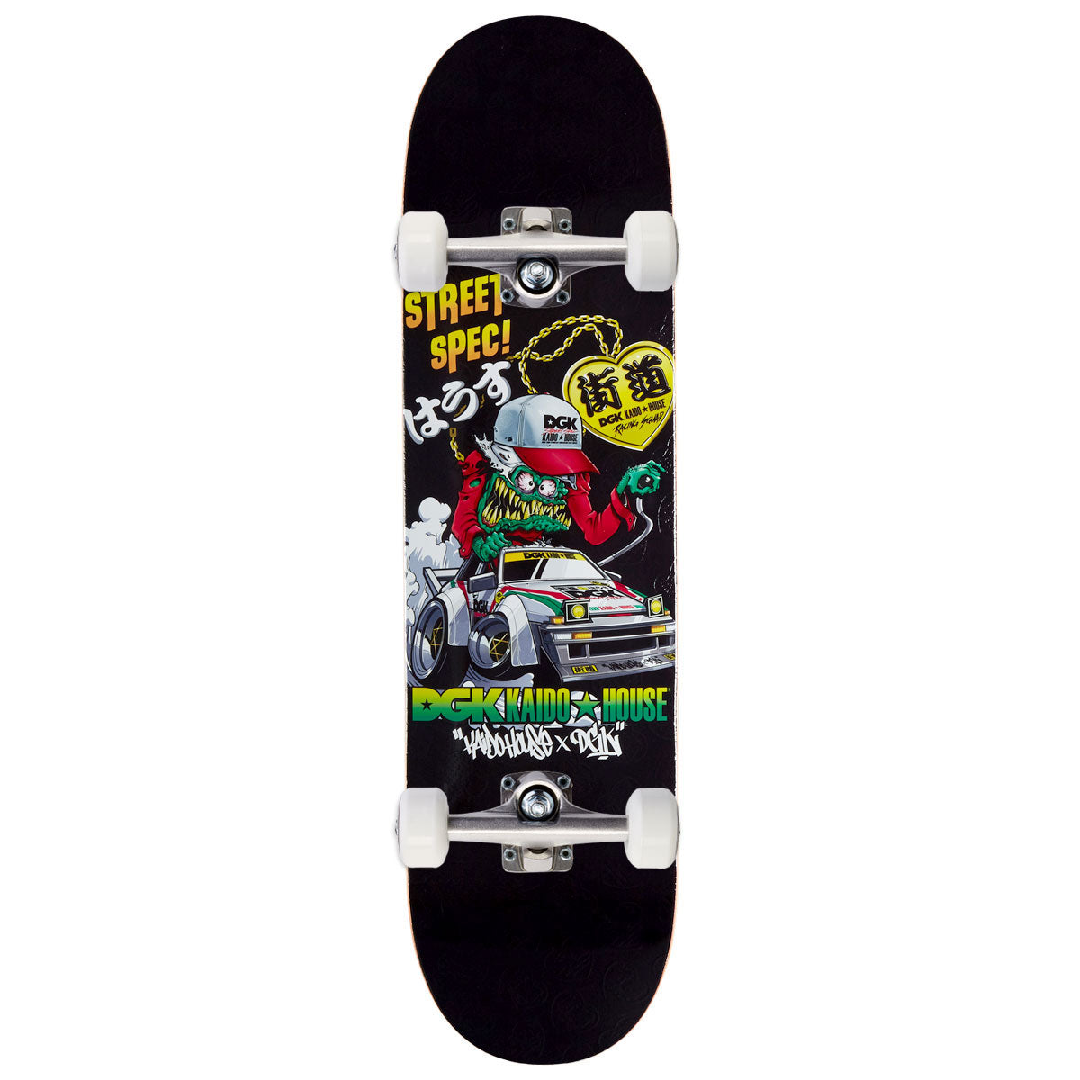 DGK x Kaido House Wide Open Embossed Skateboard Complete - Black - 8.06
