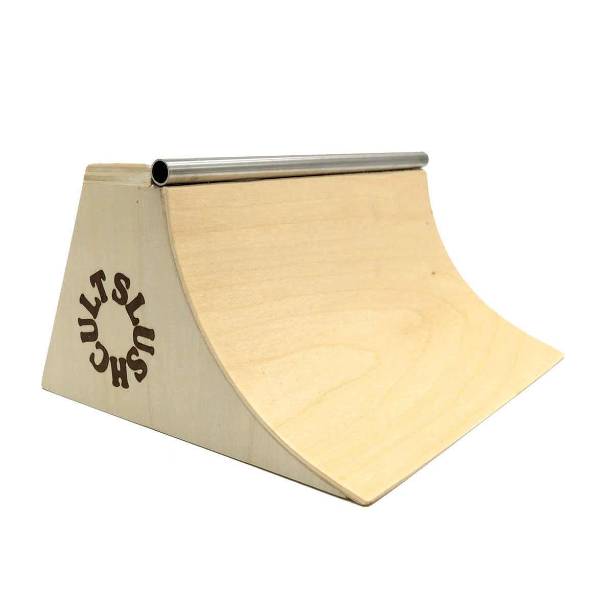 SlushCult Fingerboard Quarterpipe - Wood image 1