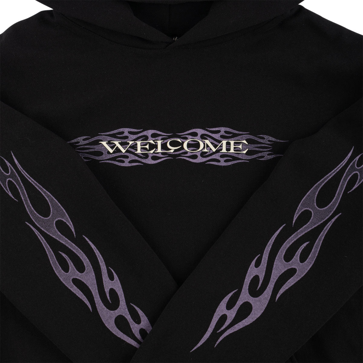 Welcome Brevity Hoodie - Black/Purple image 3