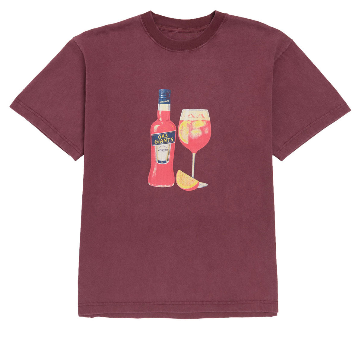 Gas Giants Aperol T-Shirt - Burgundy image 1