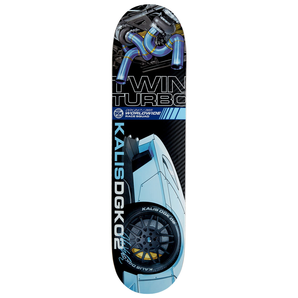 DGK Twin Turbo Kalis Skateboard Deck - 8.06