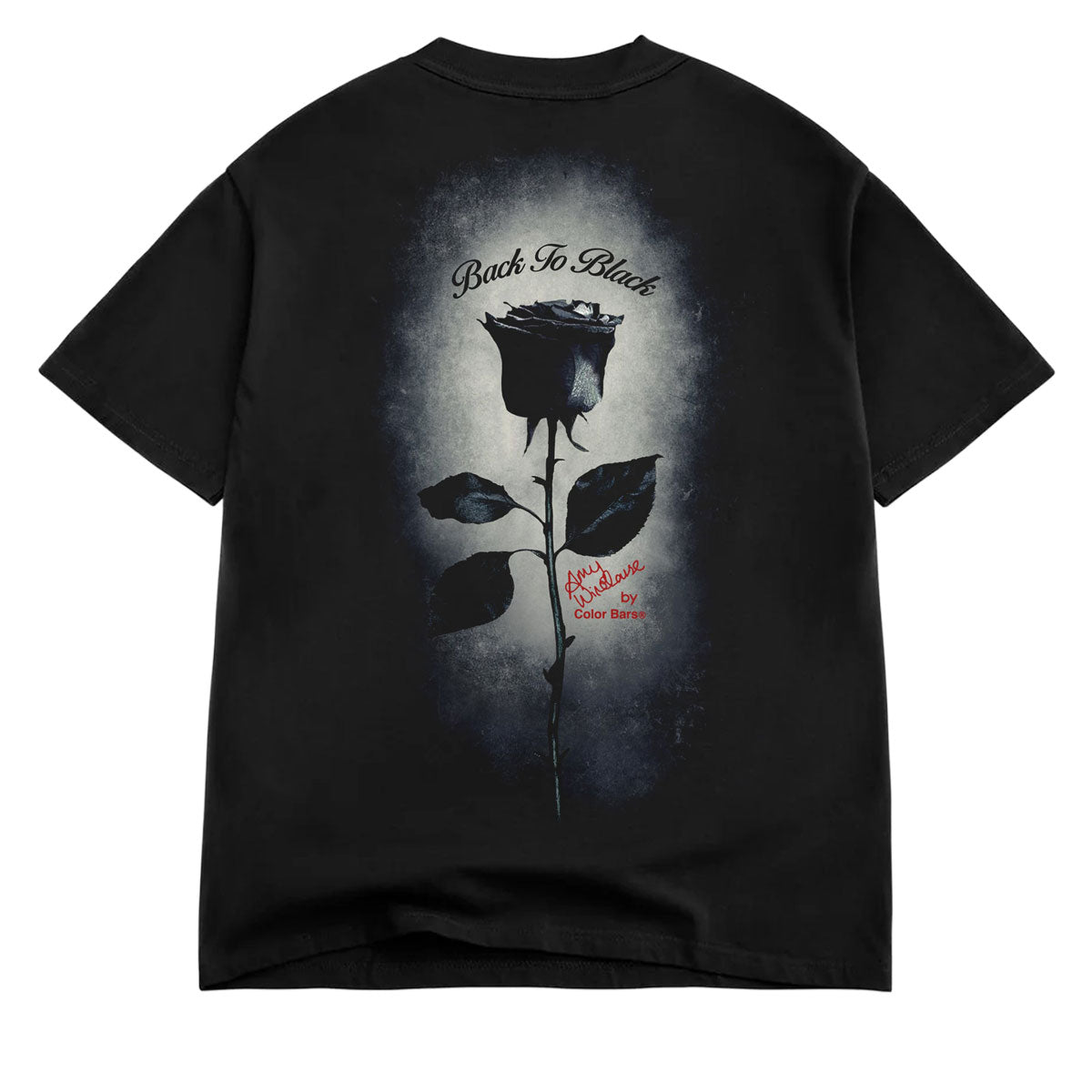 Color Bars x Amy Winehouse Back To Black T-Shirt - Black image 2