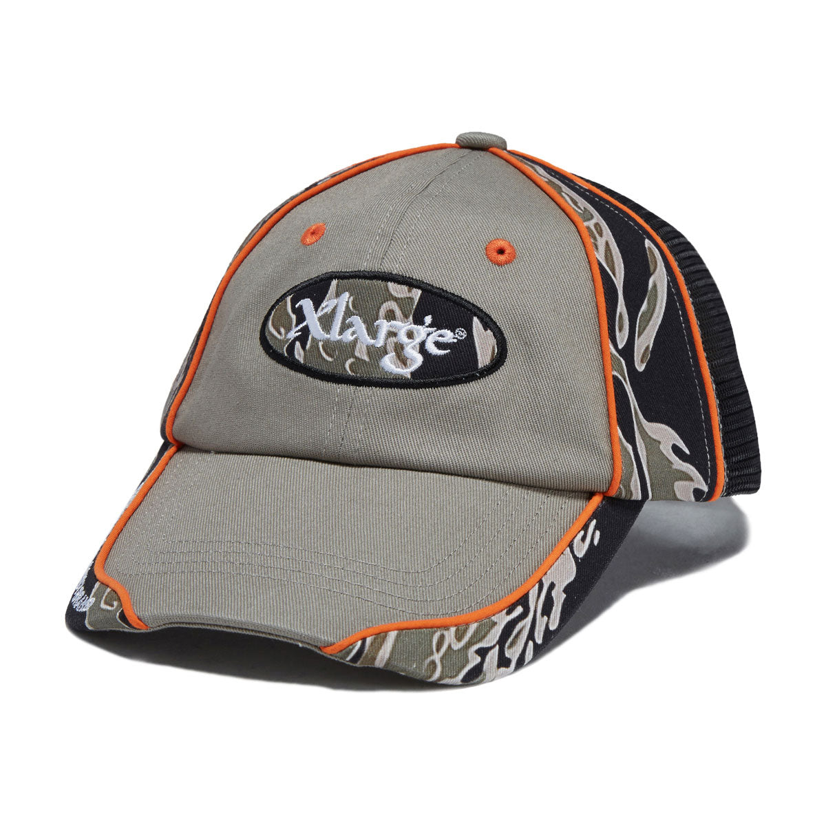 XLarge Red Head Hybrid 6 Panel Hat - Olive image 1