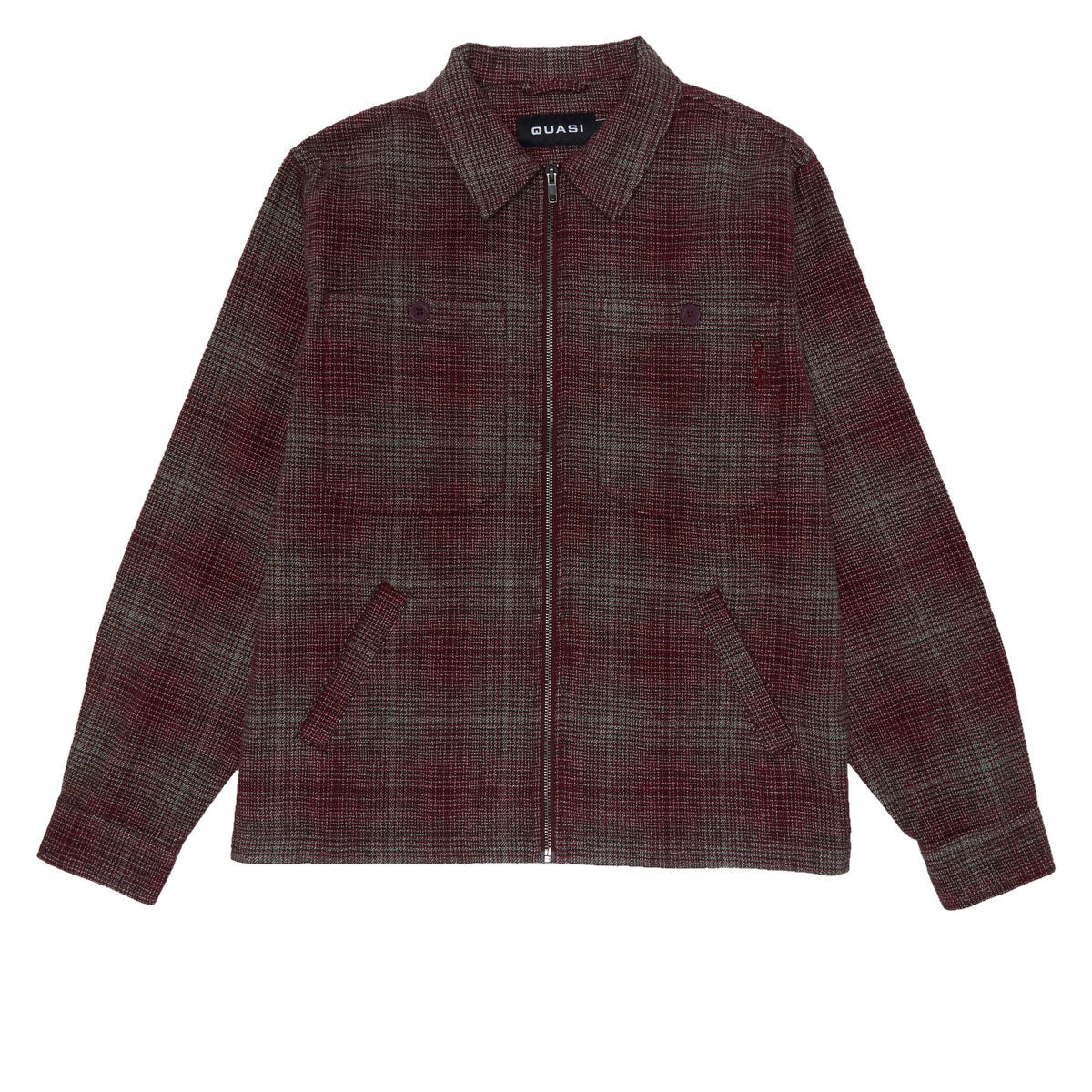 Quasi Grain Full Zip Shirt Jacket - Oxblood image 1