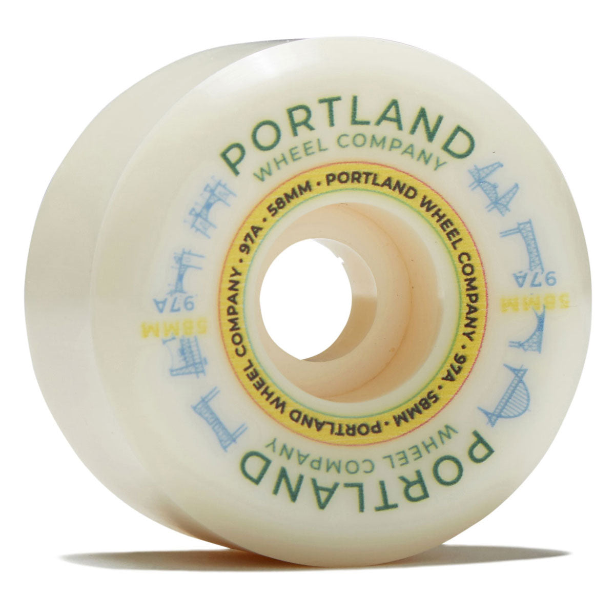Portland Wheel Company Bridge Town 97d Skateboard Wheels - 58mm image 1