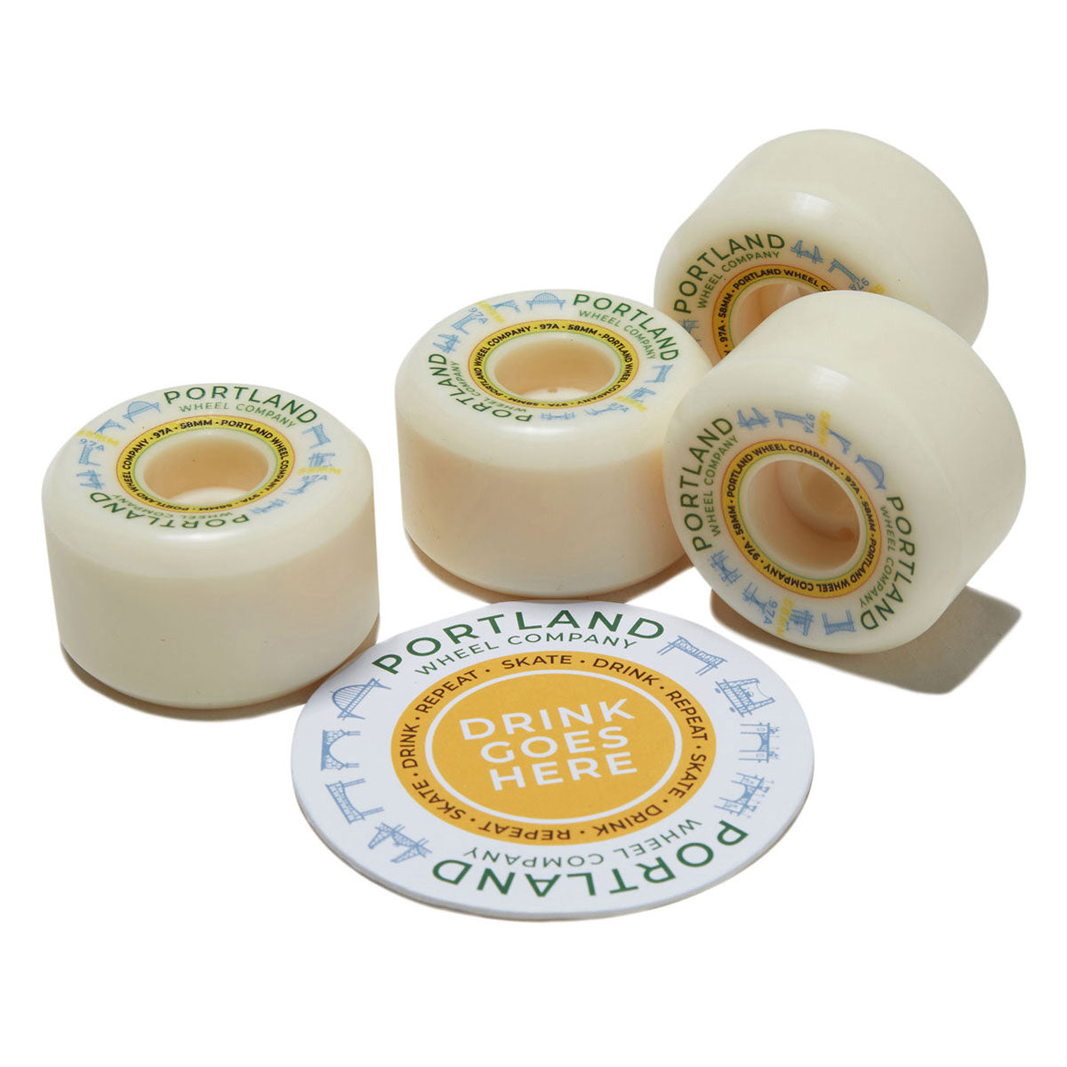 Portland Wheel Company Bridge Town 97d Skateboard Wheels - 58mm image 3