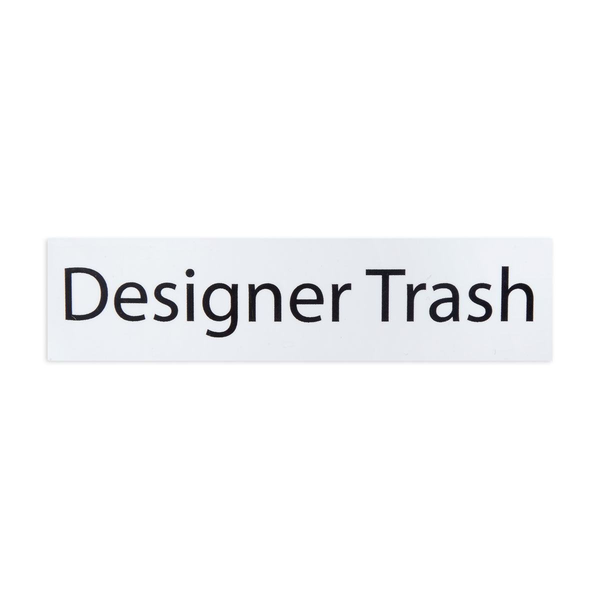 Designer Trash Sticker - White/Black image 1
