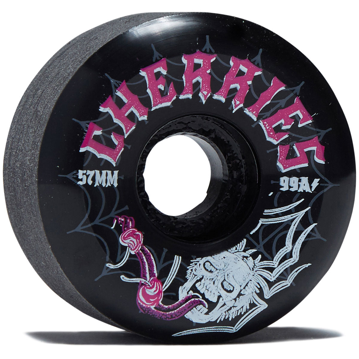 Cherries Spiders Conical Shape 99a Skateboard Wheels - Black - 57mm image 1