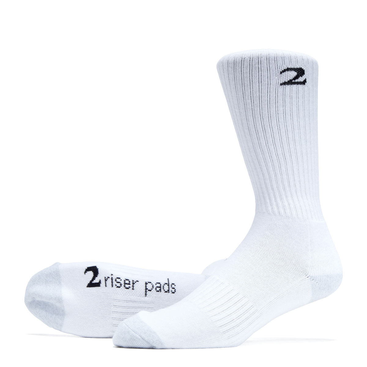 2 Riser Pads 2 Socks - White image 2