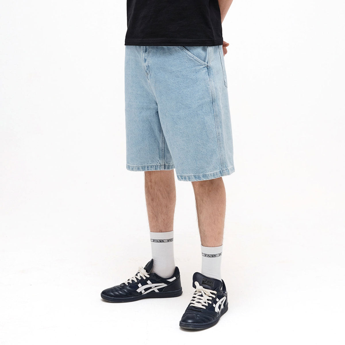 Passport Workers Club Jean Shorts - Washed Light Indigo image 2
