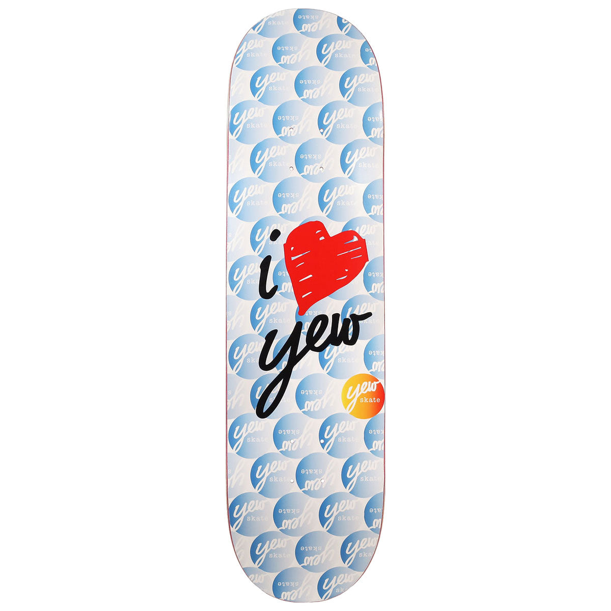Yew I Love Yew Skateboard Deck - Blue - 8.50
