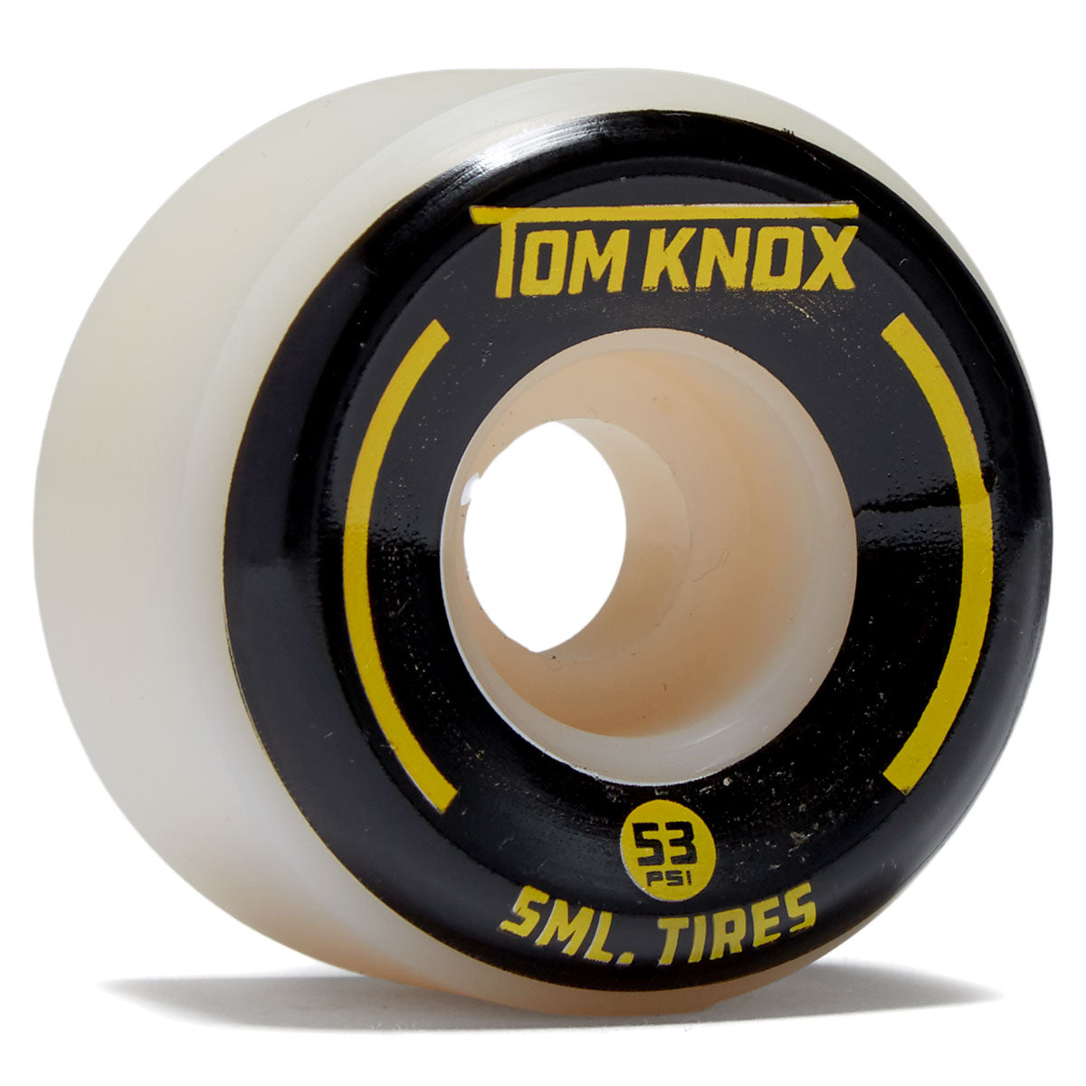SML Street Tires Tom Knox 99a XL V-Cut Skateboard Wheels - Black Urethane - 53mm image 1
