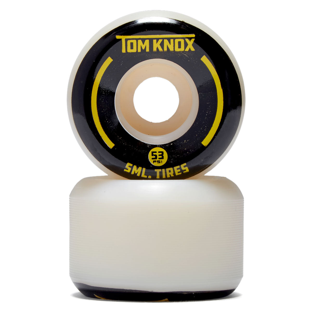 SML Street Tires Tom Knox 99a XL V-Cut Skateboard Wheels - Black Urethane - 53mm image 2