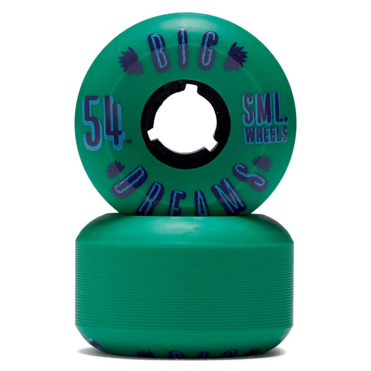 SML Succulent Cruisers 92a Skateboard Wheels - Blue Lagoon - 54mm image 2