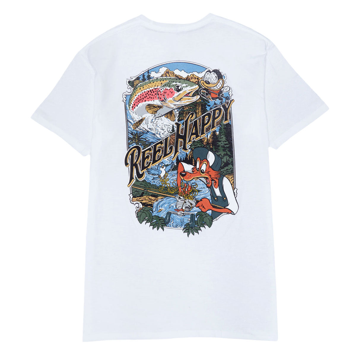 Reel Happy Birds Nest T-Shirt - White image 1