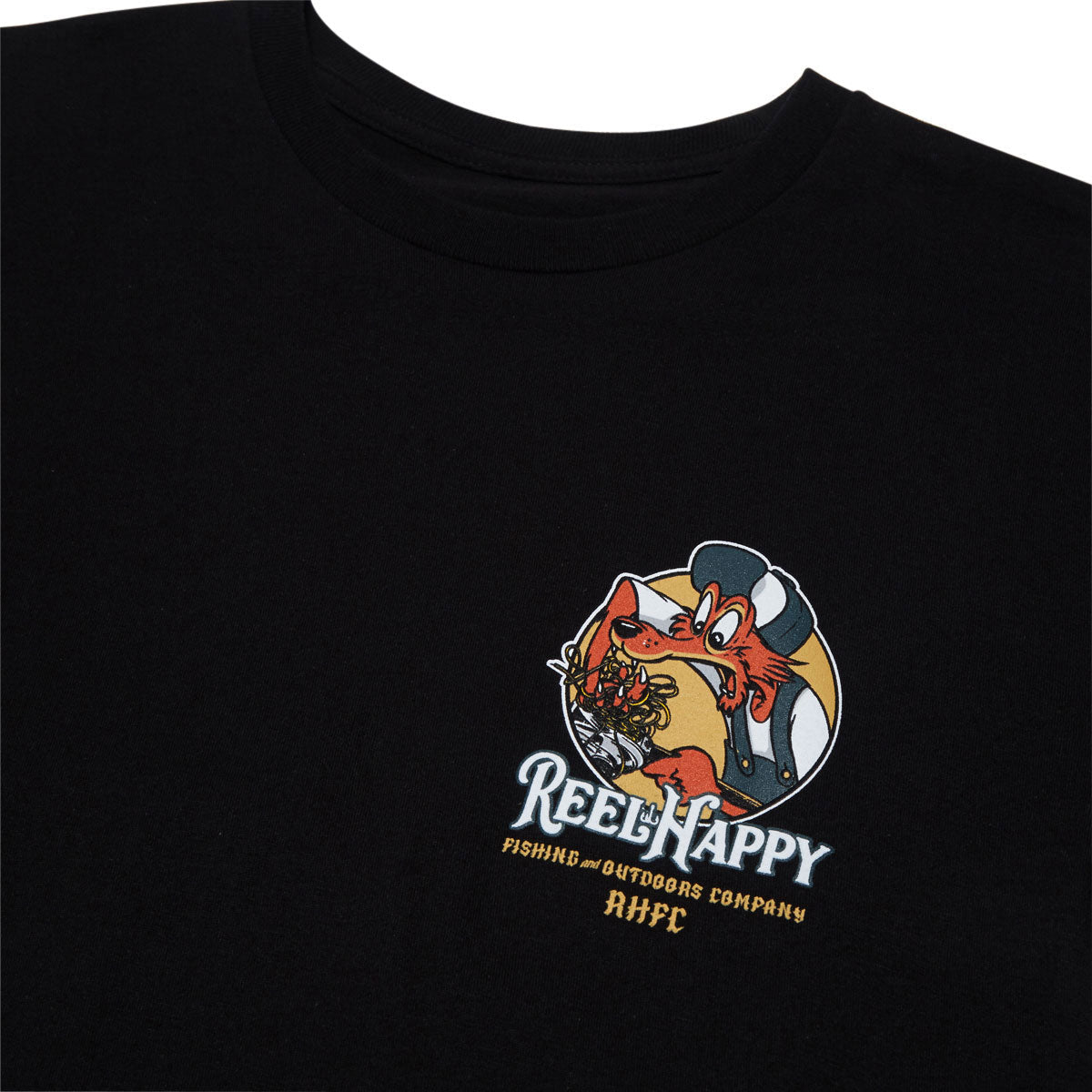 Reel Happy Birds Nest T-Shirt - Black image 3