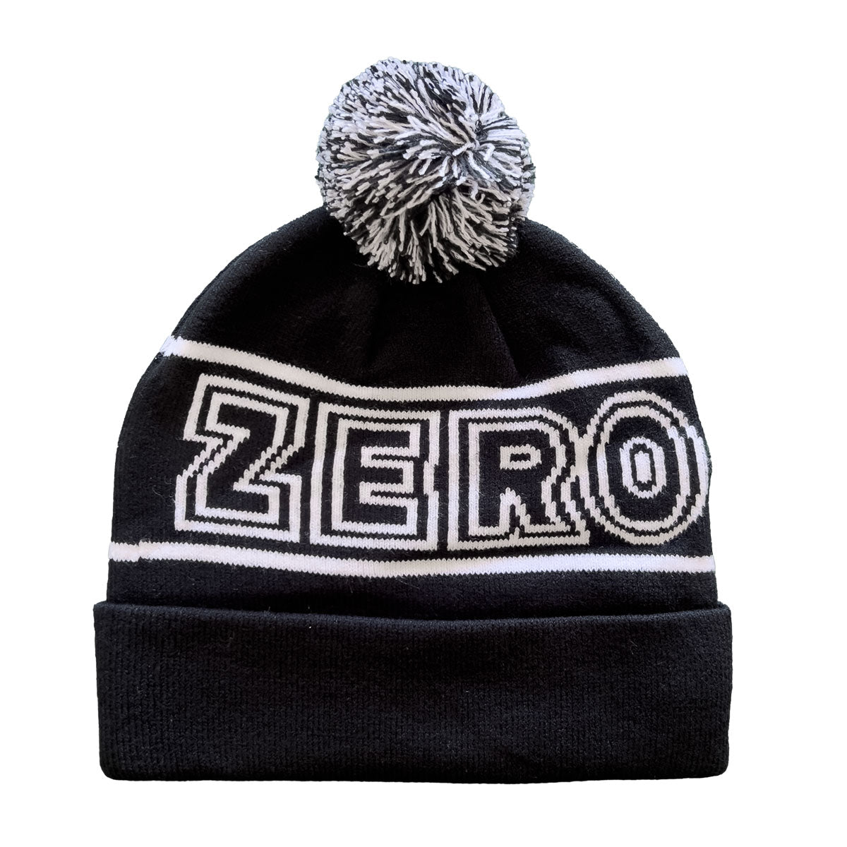 Zero Bold Pom Beanie - Black/White image 1