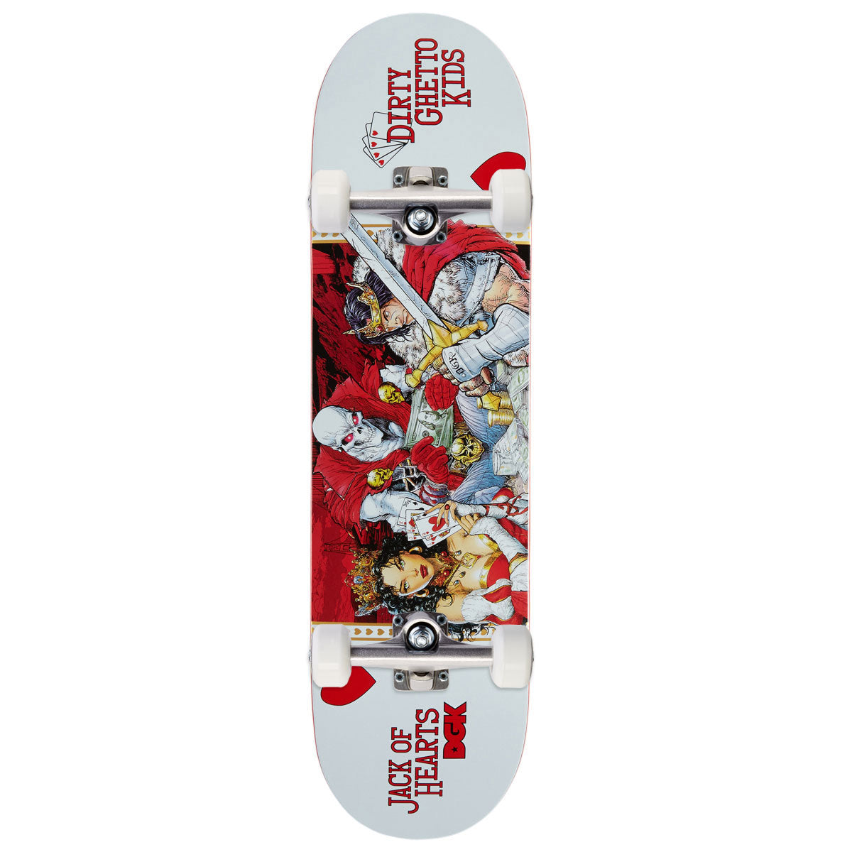DGK Jack of Hearts Curtin Skateboard Complete - White - 8.50