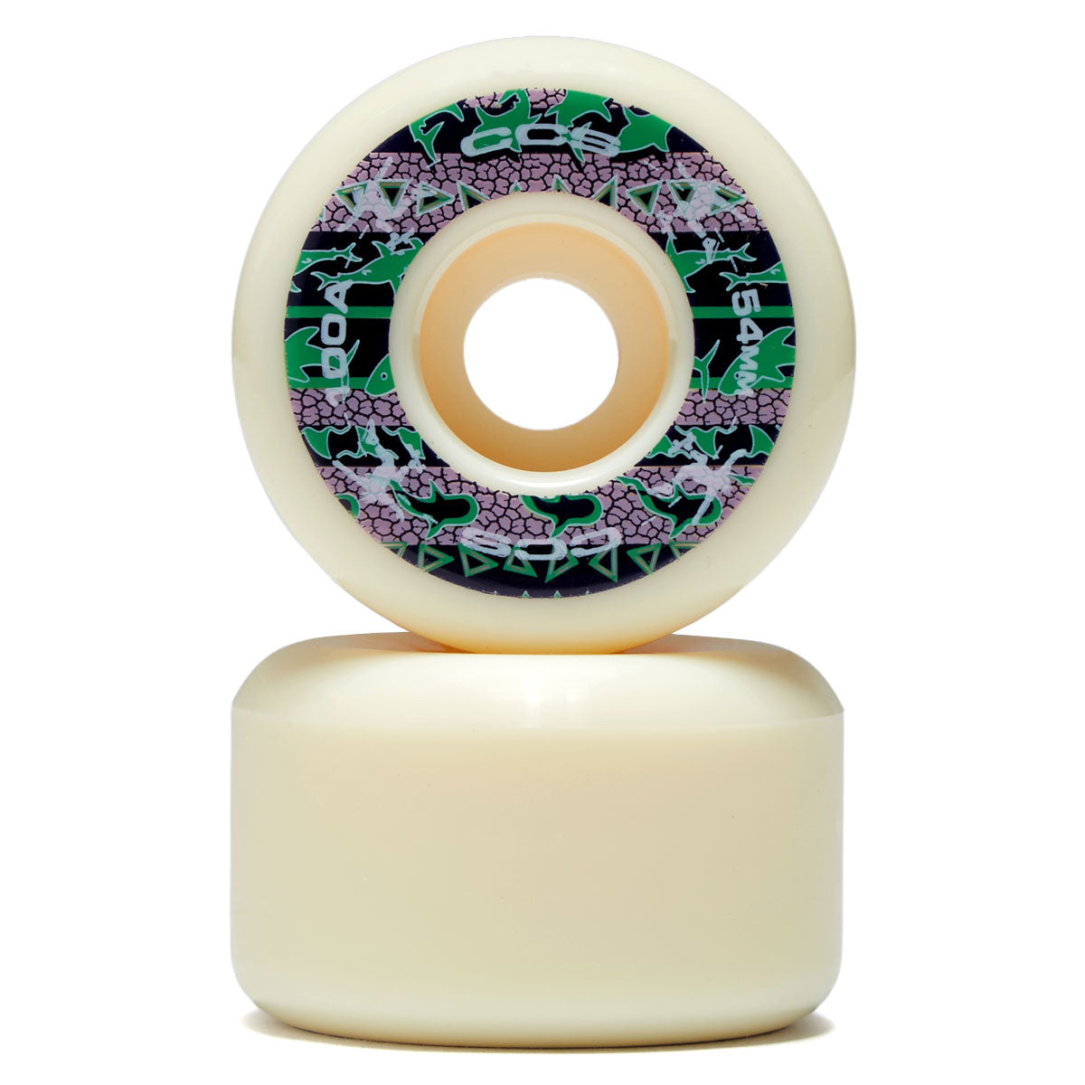 CCS Wide 100a Skateboard Wheels - White - 54mm image 2