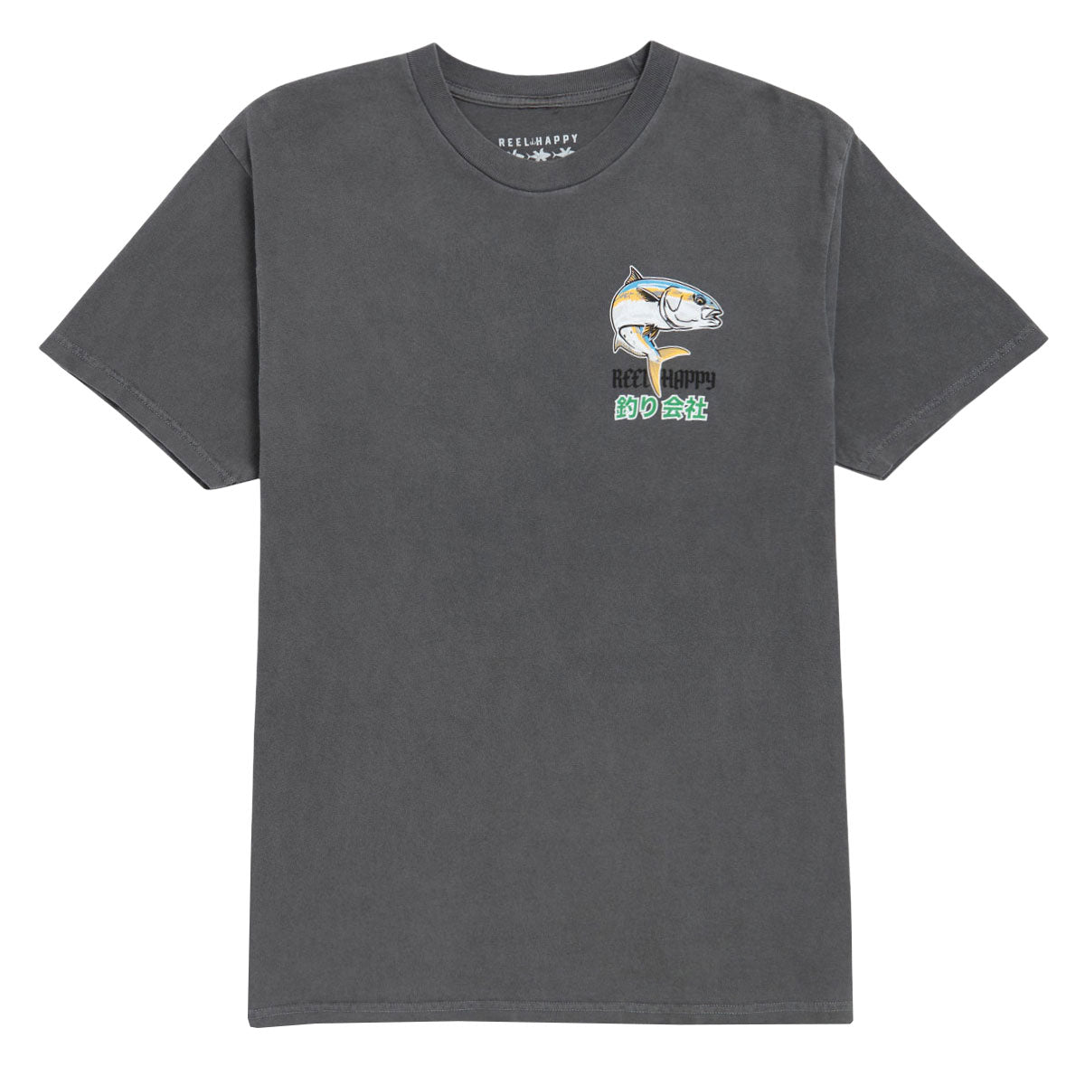Reel Happy Cars and Fishing T-Shirt - Storm Grey Pigment image 2