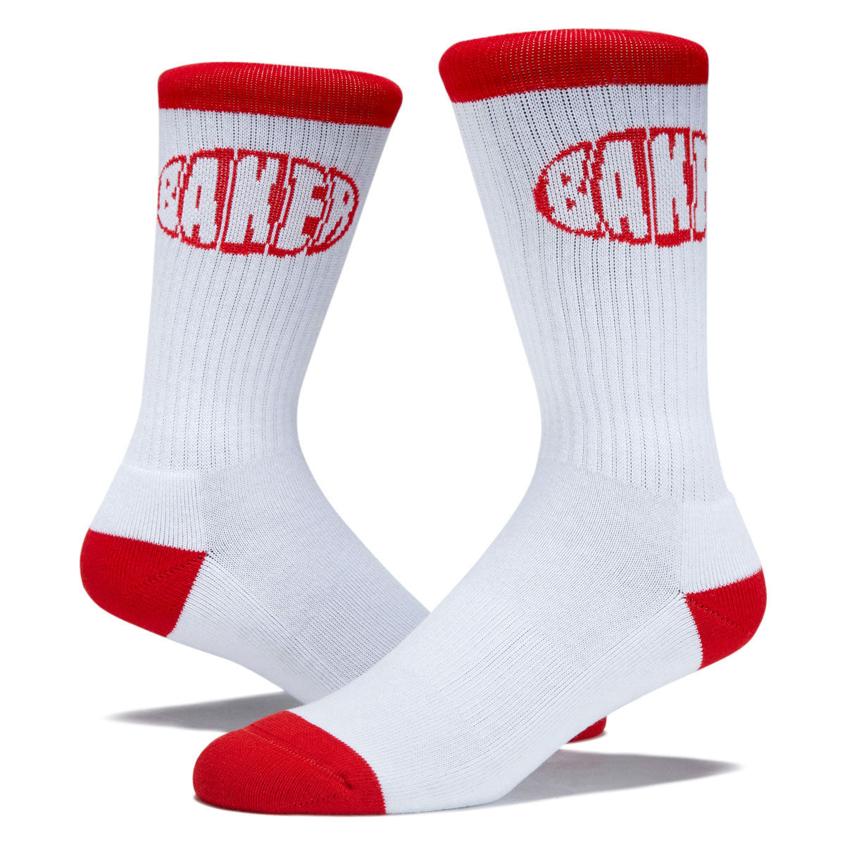 Baker Oval Socks - White/Red image 2