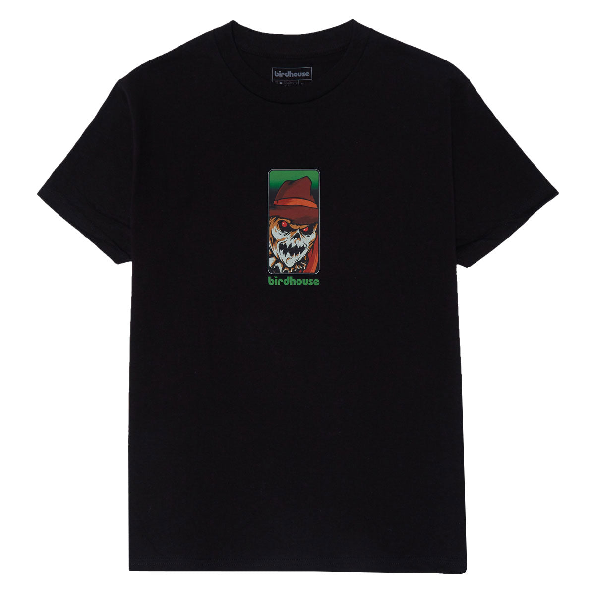 Birdhouse Scarecrow T-Shirt - Black image 1