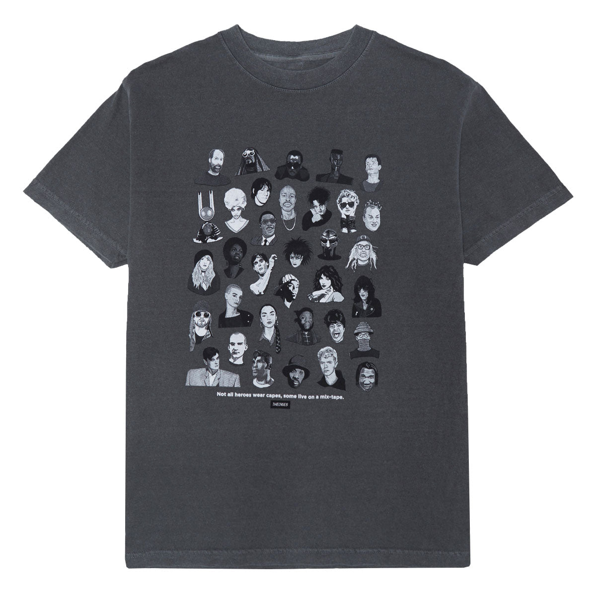 Theories Mixtape T-Shirt - Garment Dyed Faded Black image 1