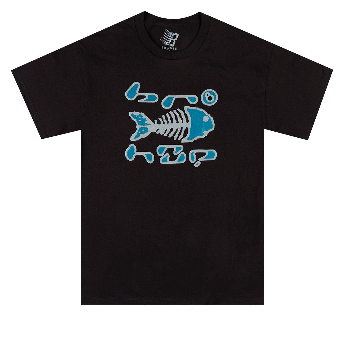 Bronze 56k Fish Tech T-Shirt - Black image 2