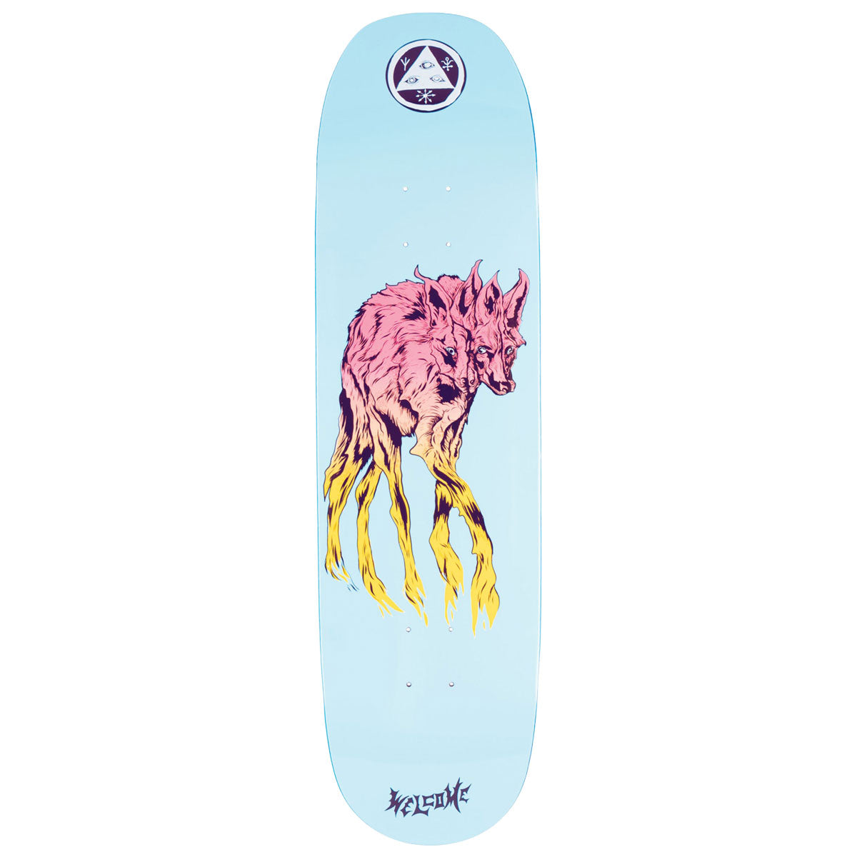 Welcome Maned Woof On Moontrimmer 2.0 Skateboard Deck - Power Blue - 8.60