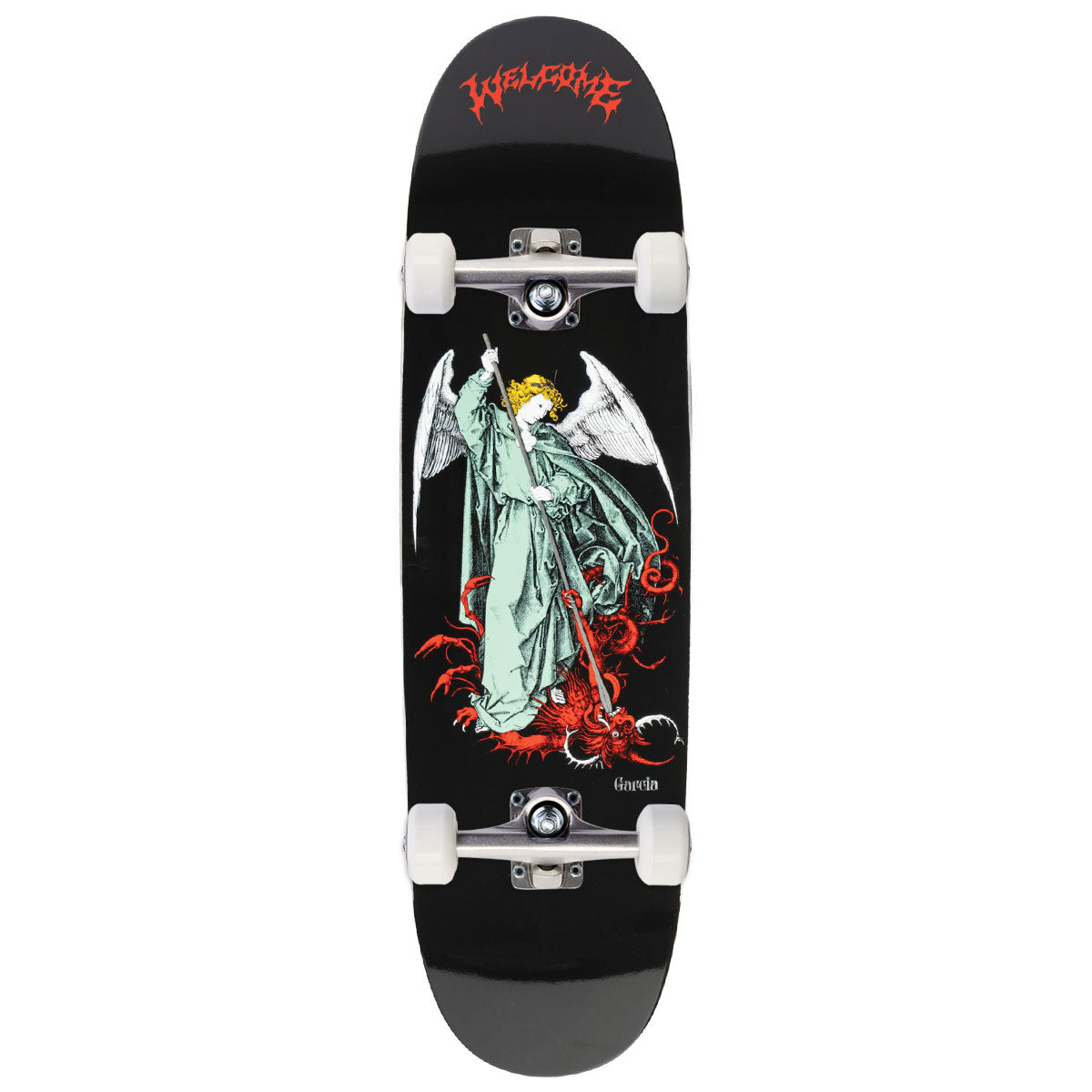 Welcome Spear Nick Garcia On Son Of Boline Skateboard Complete - Black - 8.80