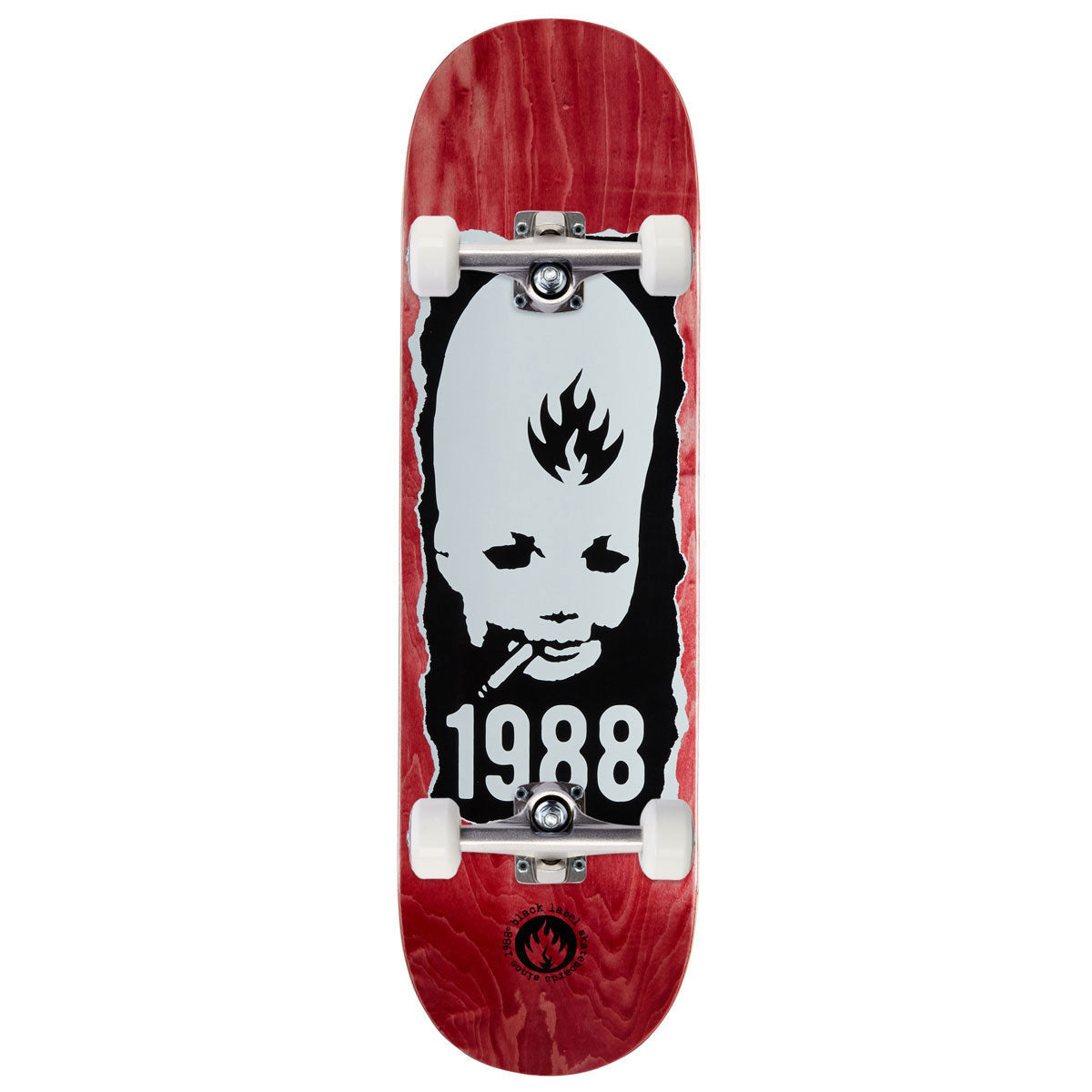 Black Label Thumbhead Torn Skateboard Complete - 8.75