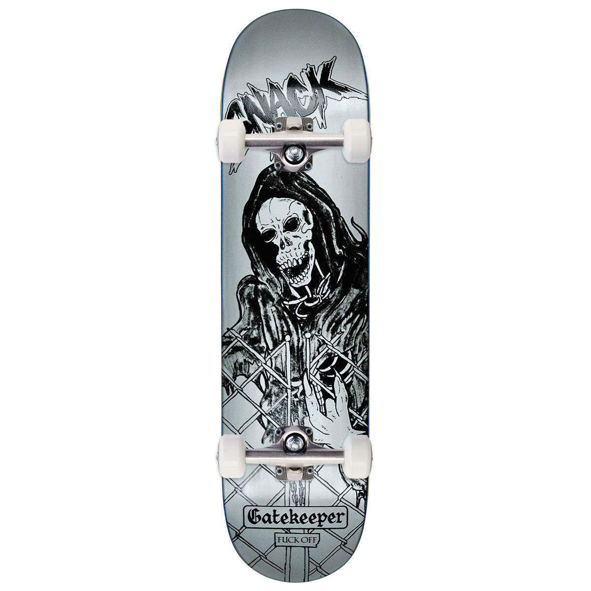Snack Gatekeeper Skateboard Complete - Silver - 8.10
