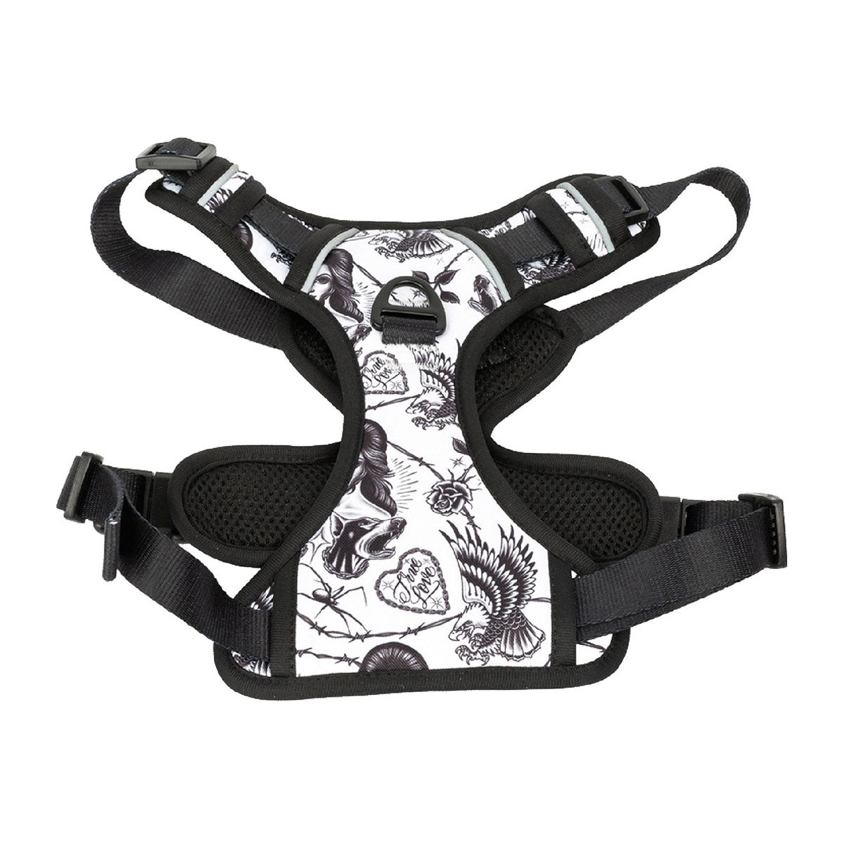 Party Animal x Tim Hendricks Dog Harness - Black/White image 1
