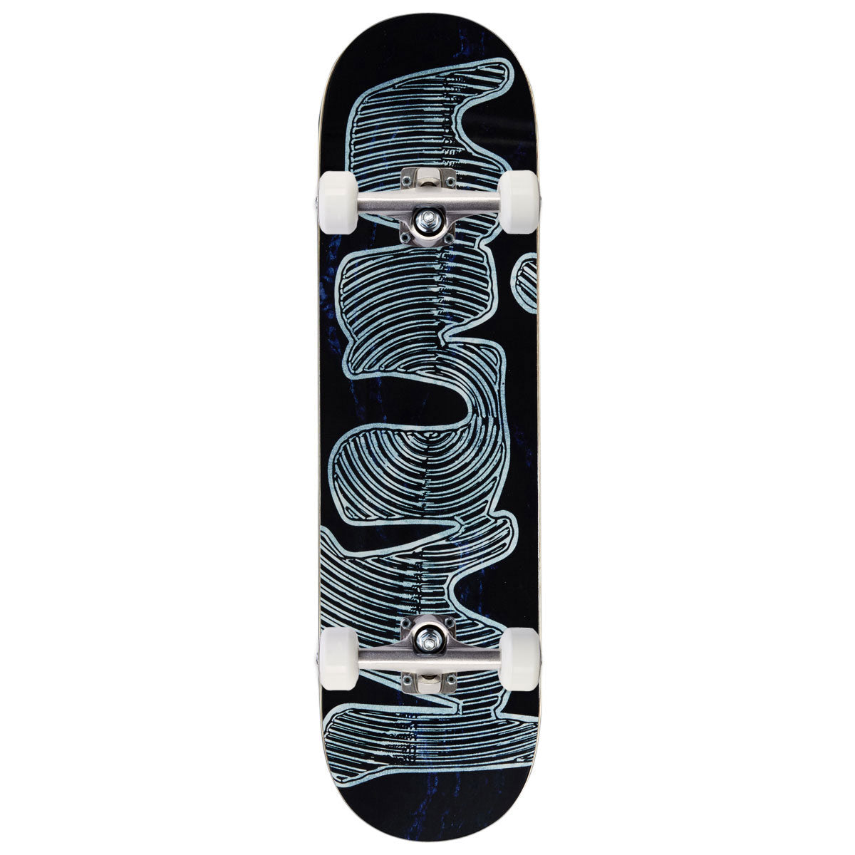 Vinyl Spiral Skateboard Complete - Blue Marble - 8.38