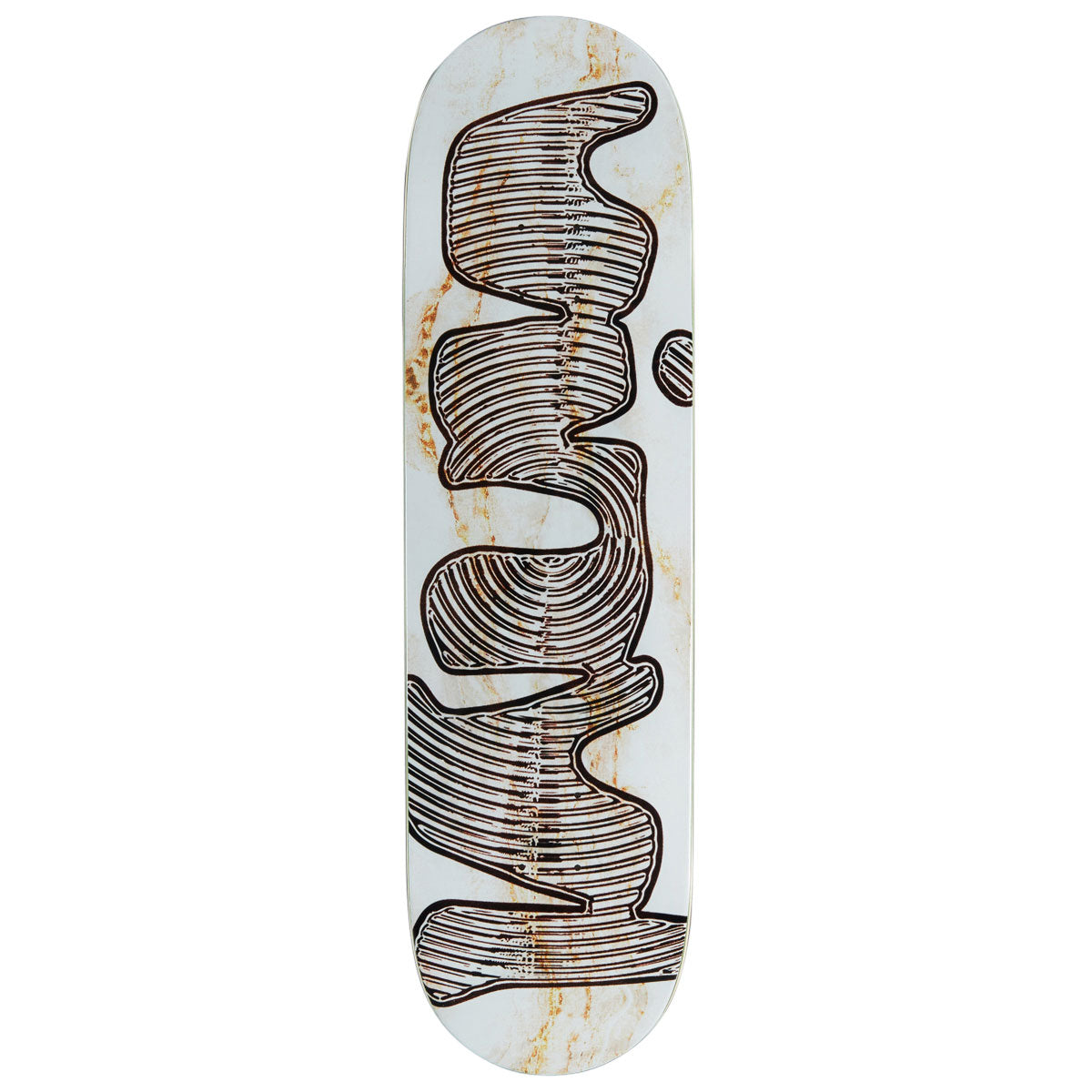 Vinyl Spiral Skateboard Deck - White Marble - 8.25