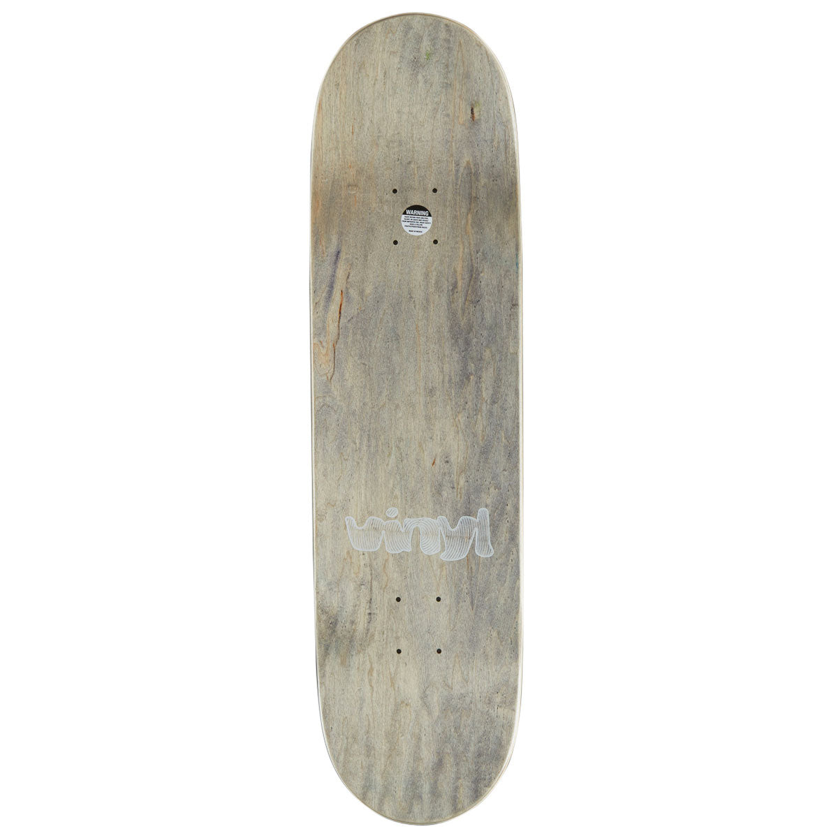 Vinyl Spiral Skateboard Deck - White Marble - 8.25