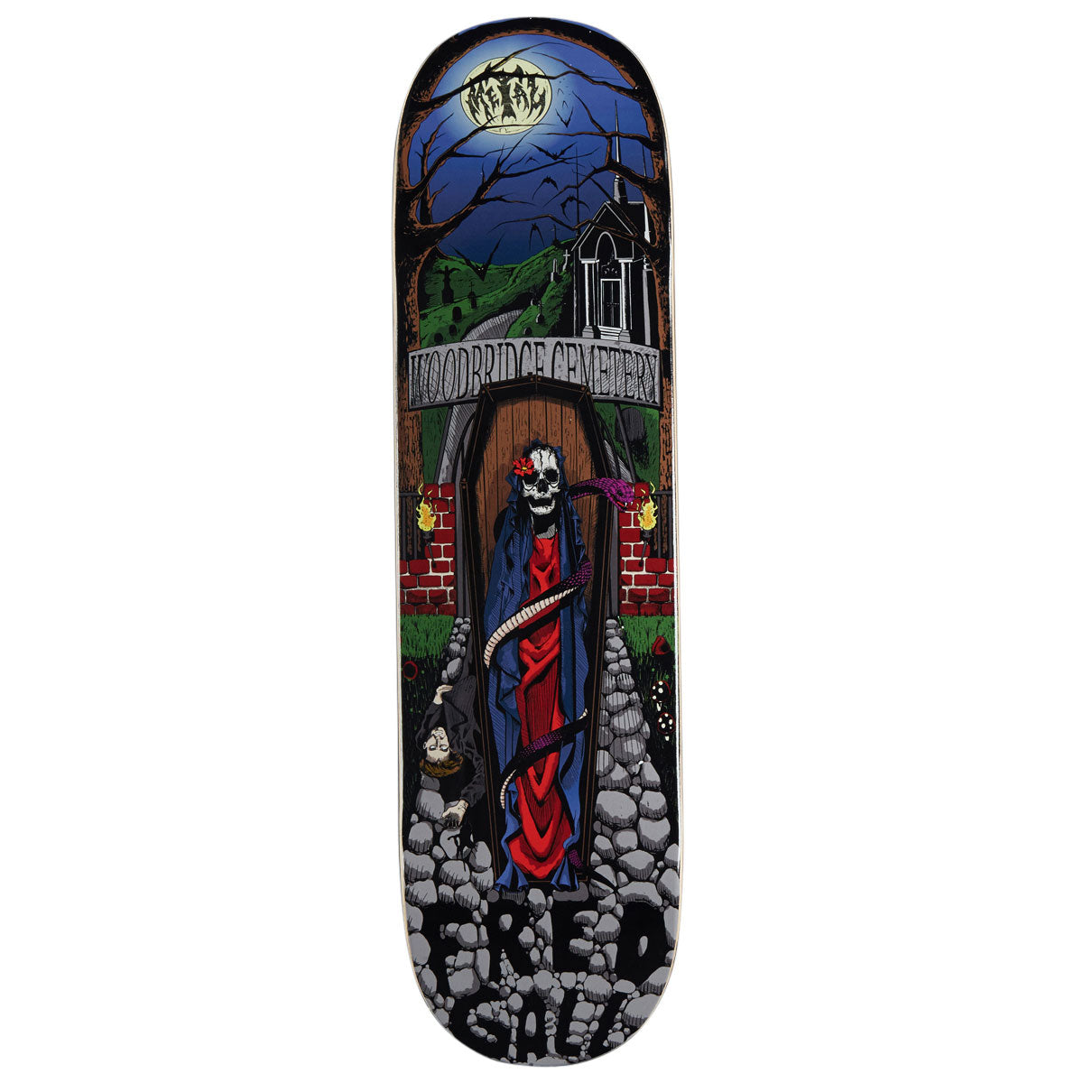Metal Fred Gall Lulu Lorch Skateboard Deck - 8.25