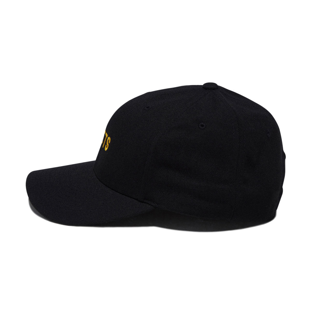 Poets Embroidered Cloth Snapback Hat - Black image 3