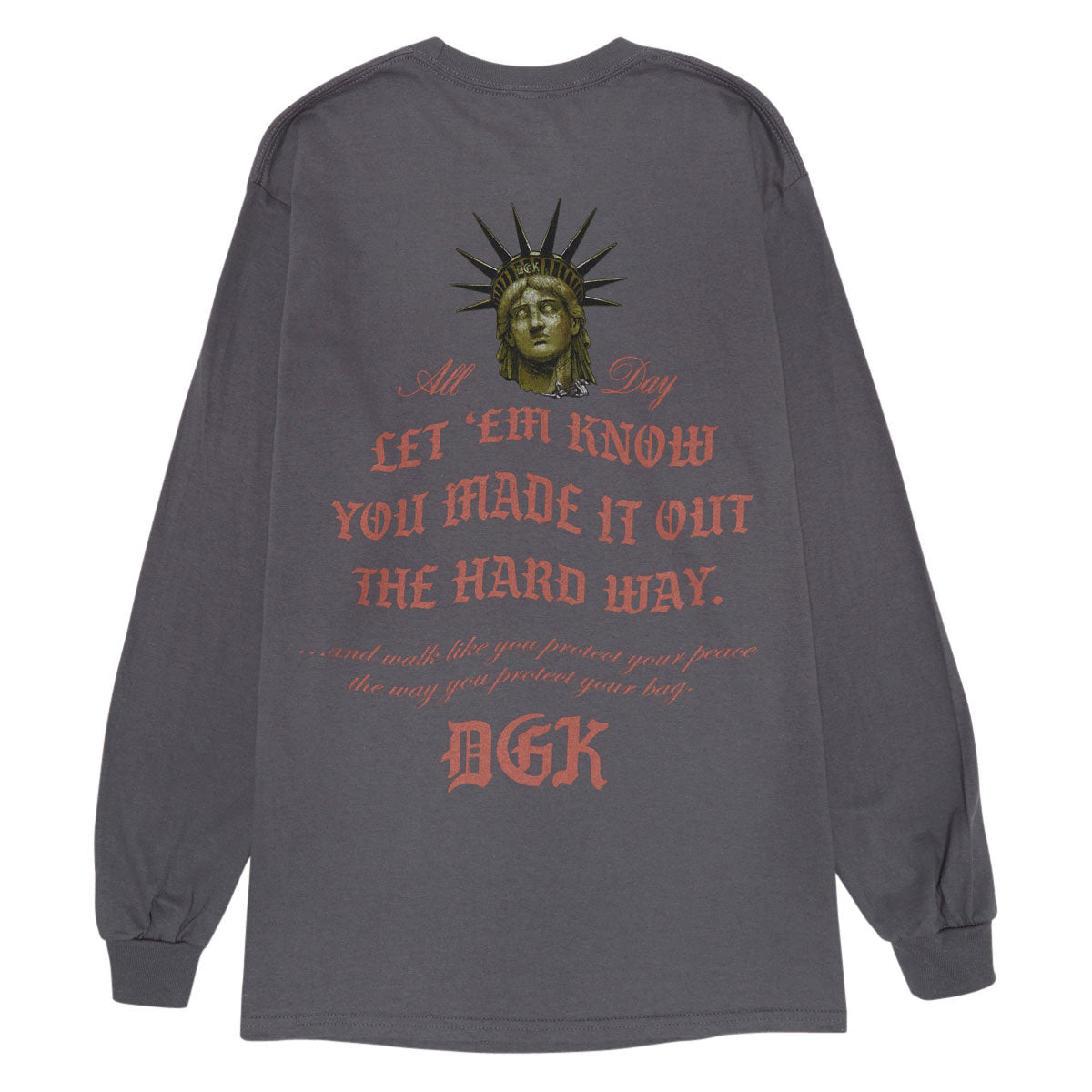 DGK Shadows Long Sleeve T-Shirt - Charcoal image 2