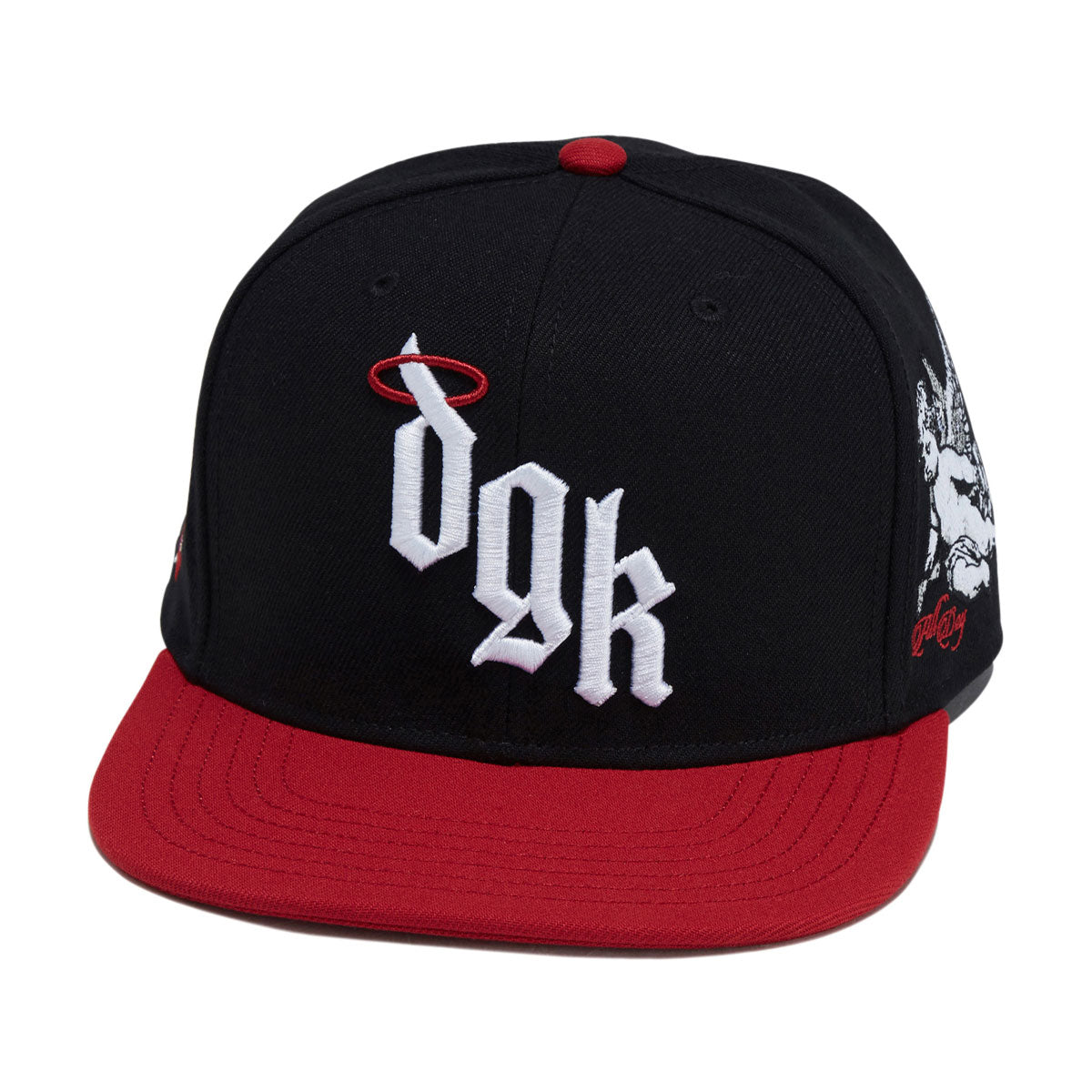 DGK Angelic Snapback Hat - Black/Red image 1