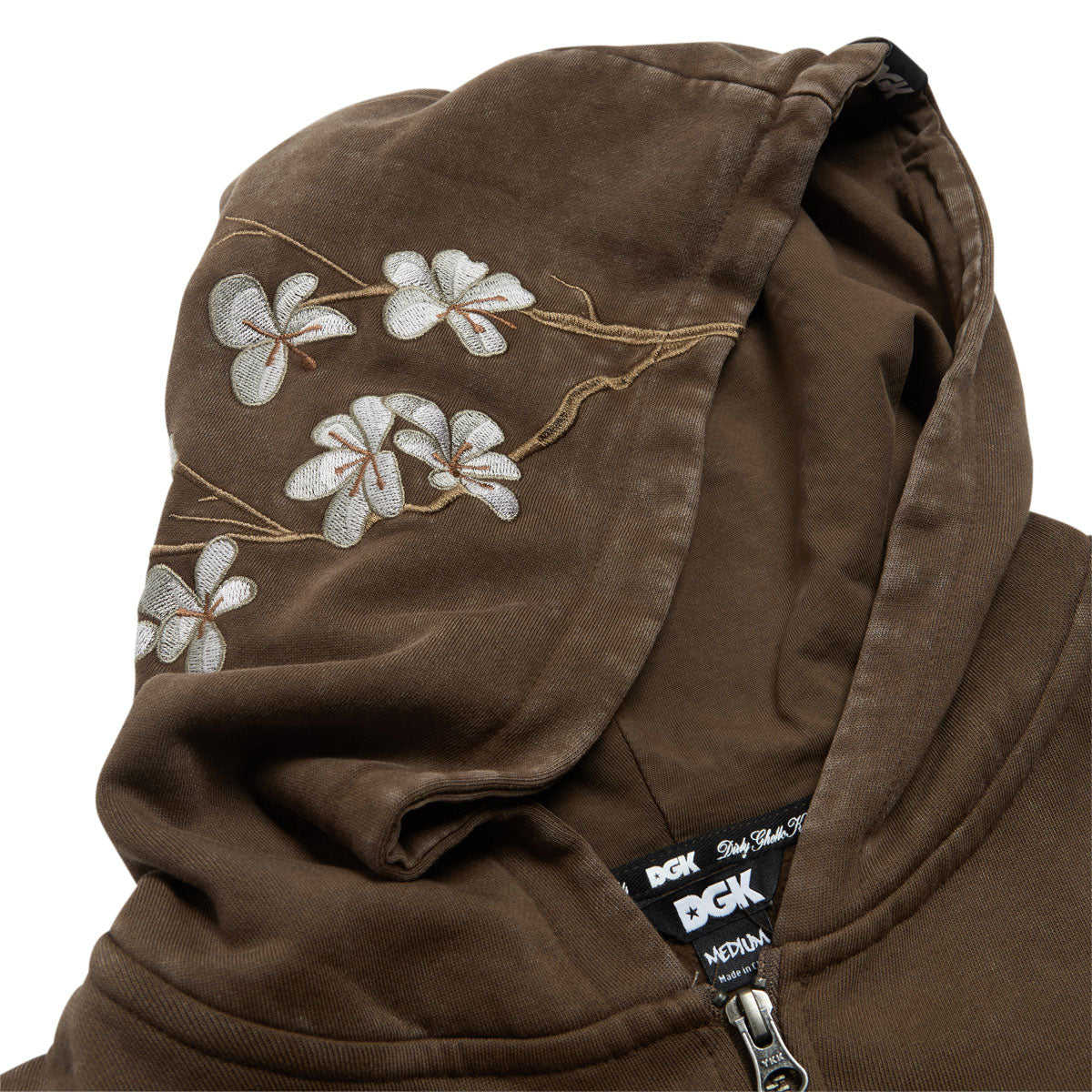 DGK Zion Zip Up Hoodie - Brown image 4
