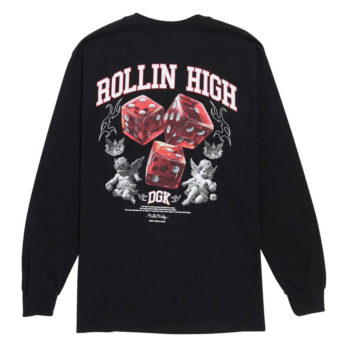DGK No Traps Long Sleeve T-Shirt - Black image 2