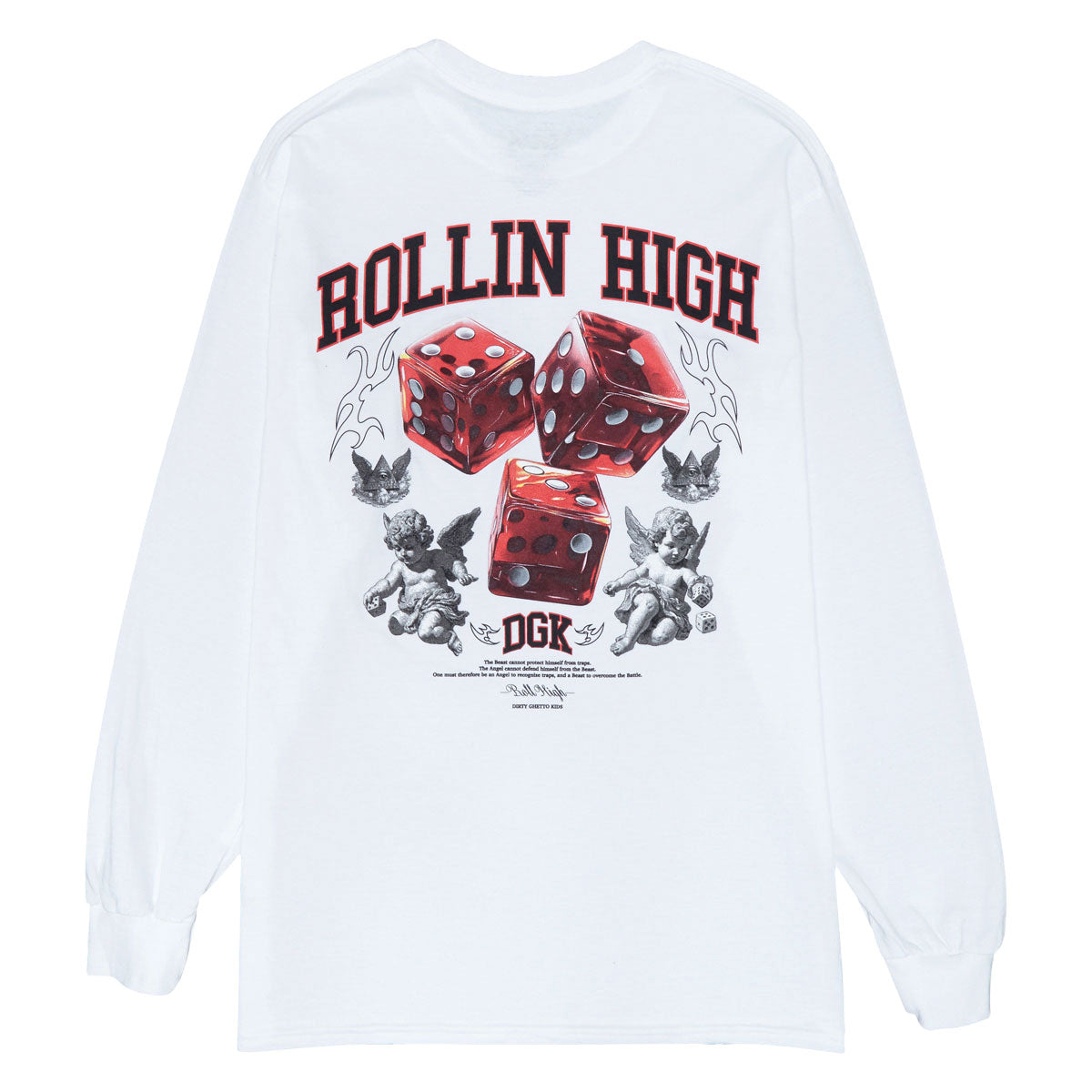 DGK No Traps Long Sleeve T-Shirt - White image 2