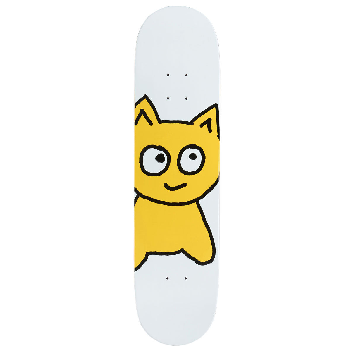 Meow Big Cat Skateboard Deck - White - 7.75