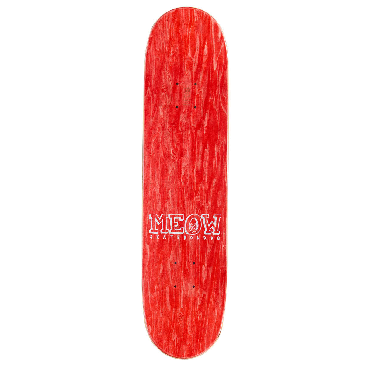 Meow Big Cat Skateboard Deck - White - 7.75