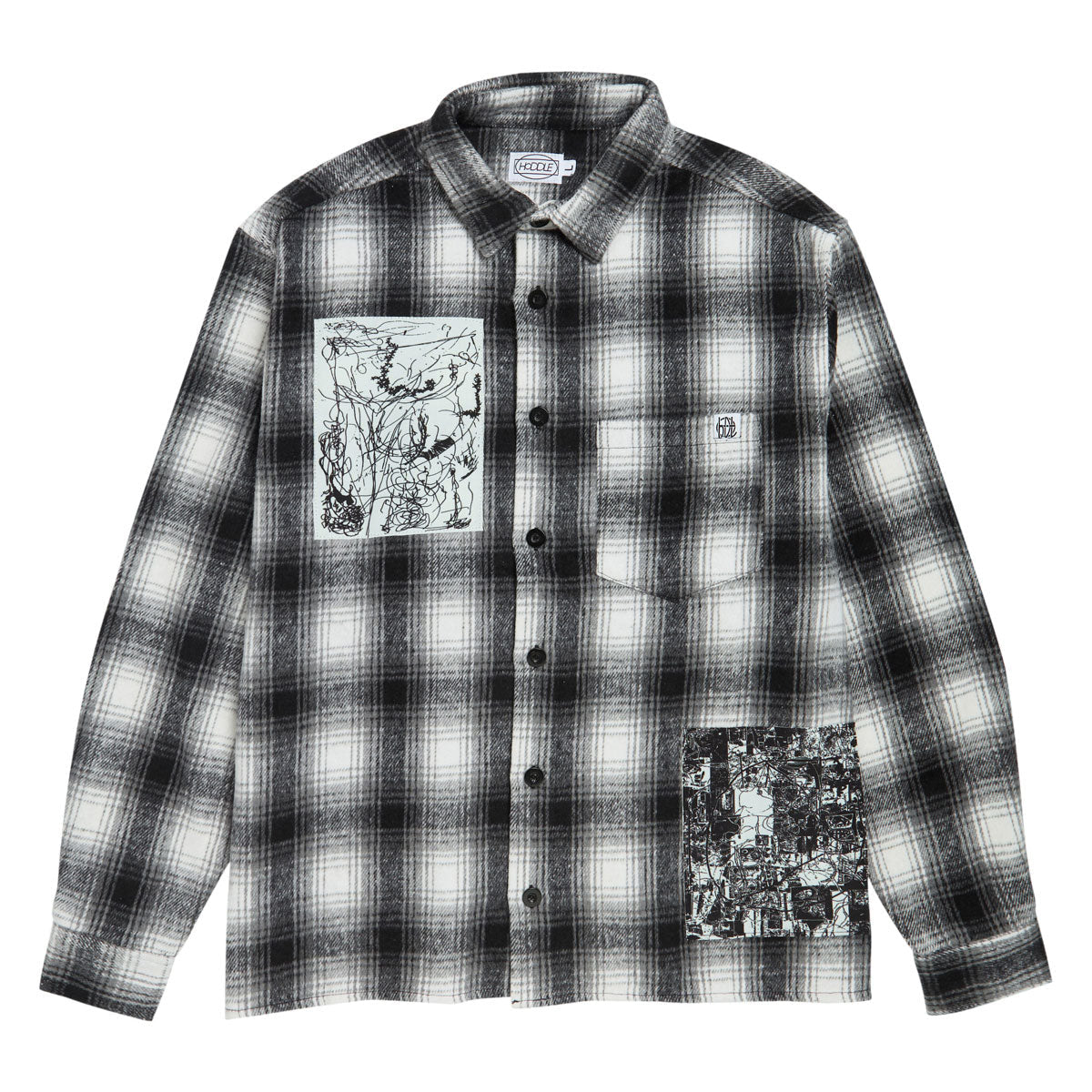 Hoddle Book Long Sleeve Flannel Shirt - Grey Plaid image 1